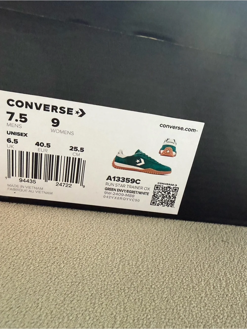 Converse Men's / Women’s Green Run Star Trainer